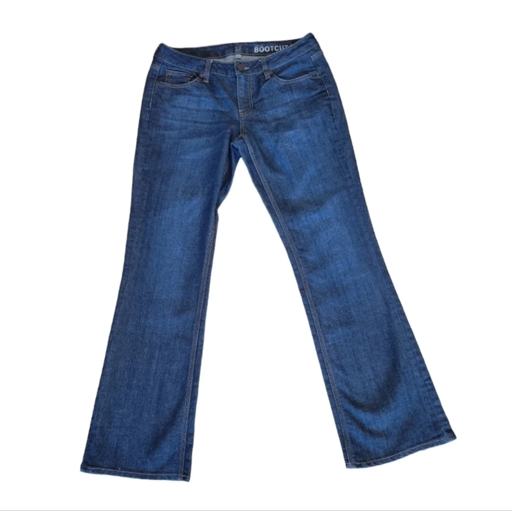NY‎ & Co. Curvy Bootcut Low Rise Denim Jeans Size 8 Petite